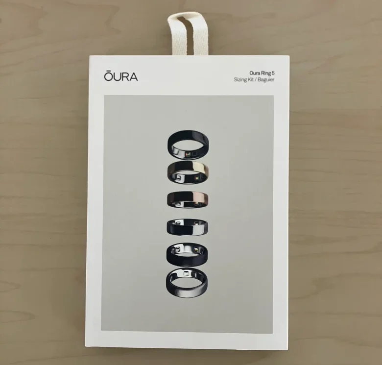 Oura Ring 5サイジングキットのパッケージ